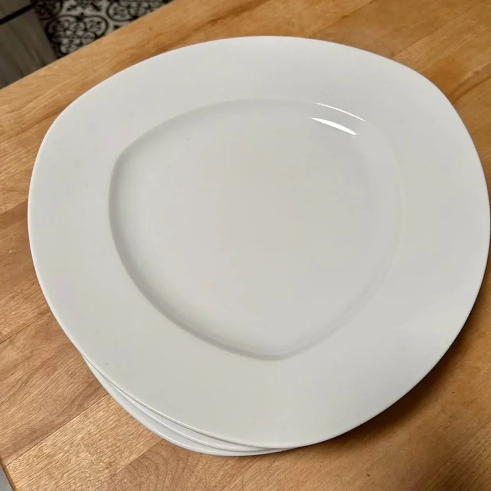 Crate&Barrel white plates